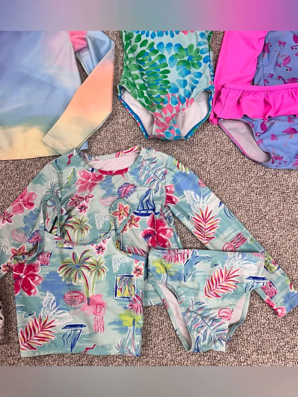 15 Piece Toddler Girl’s Size 4T Swimsuit Bundle